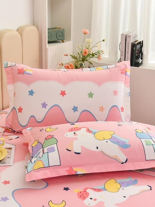 Ensemble de draps pour lit simple enfant - Microfibre infroissable - 152 x 229 cm - Motif dessin animé