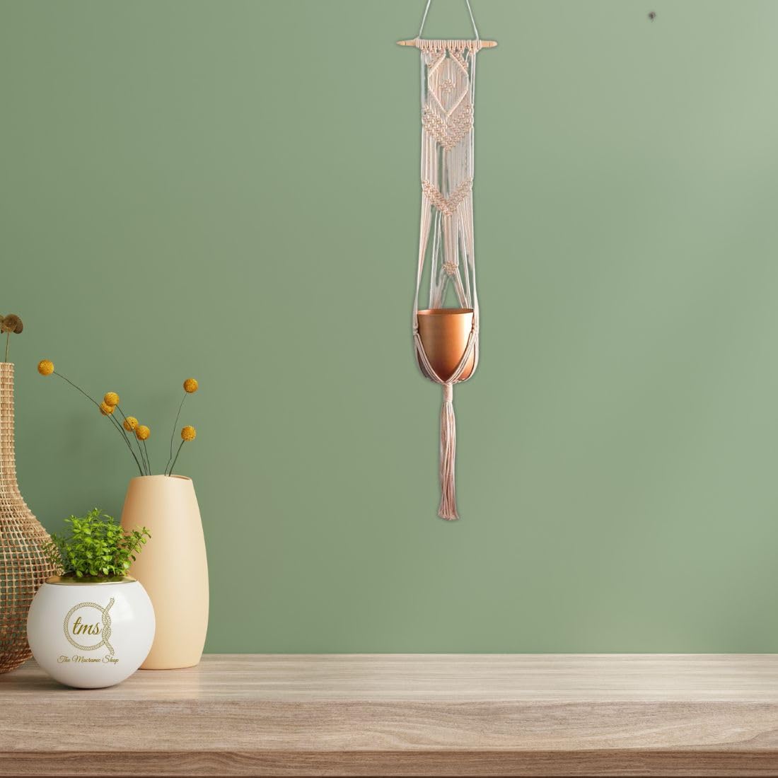 Off White Macramé Plant Hanger