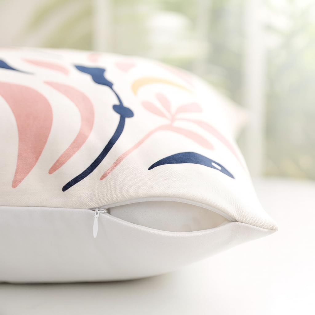 Boho Digital Print Velvet Cushion Covers 18x18 inch (Pack of 2) | Decorative Throw Pillow Covers for Sofa, Home Decor