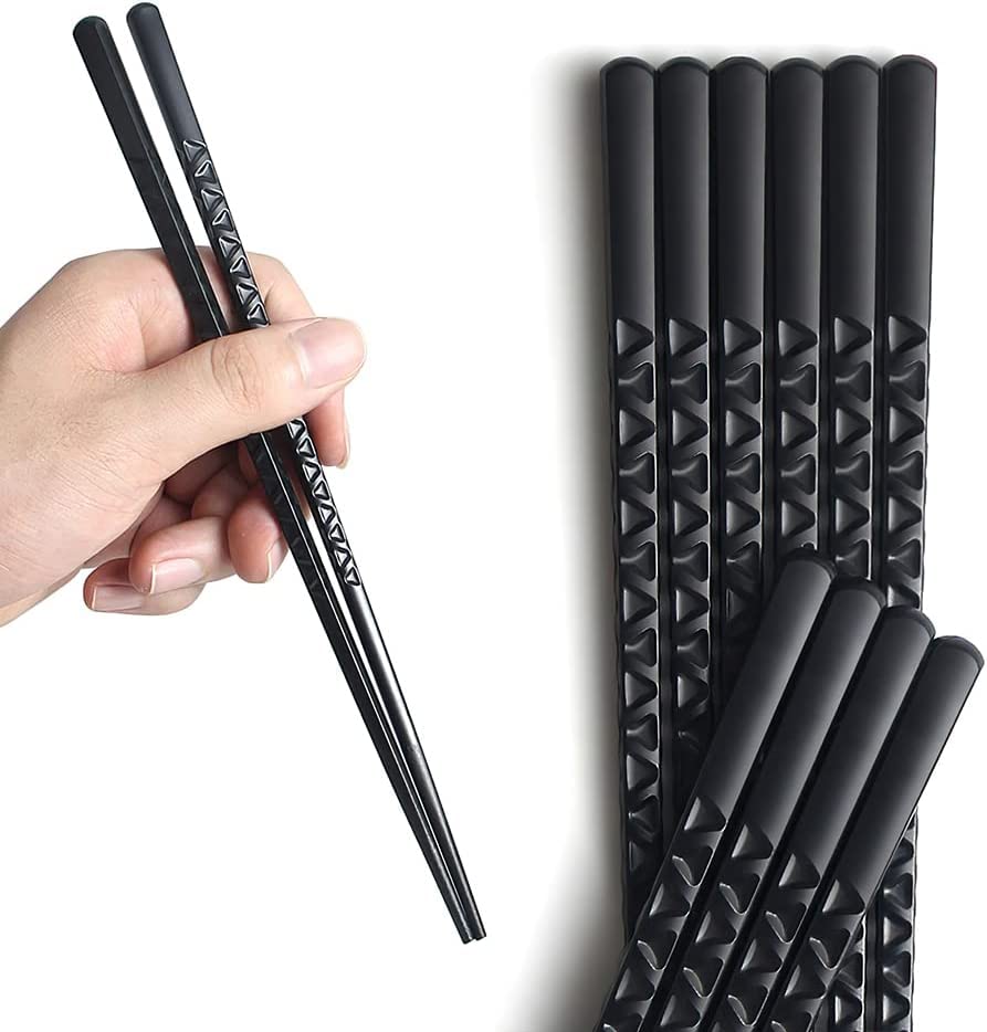 Fiberglass Reusable Chopsticks – Non-Slip Dining Chopsticks – Dishwasher Safe – 24cm (2 Pair)