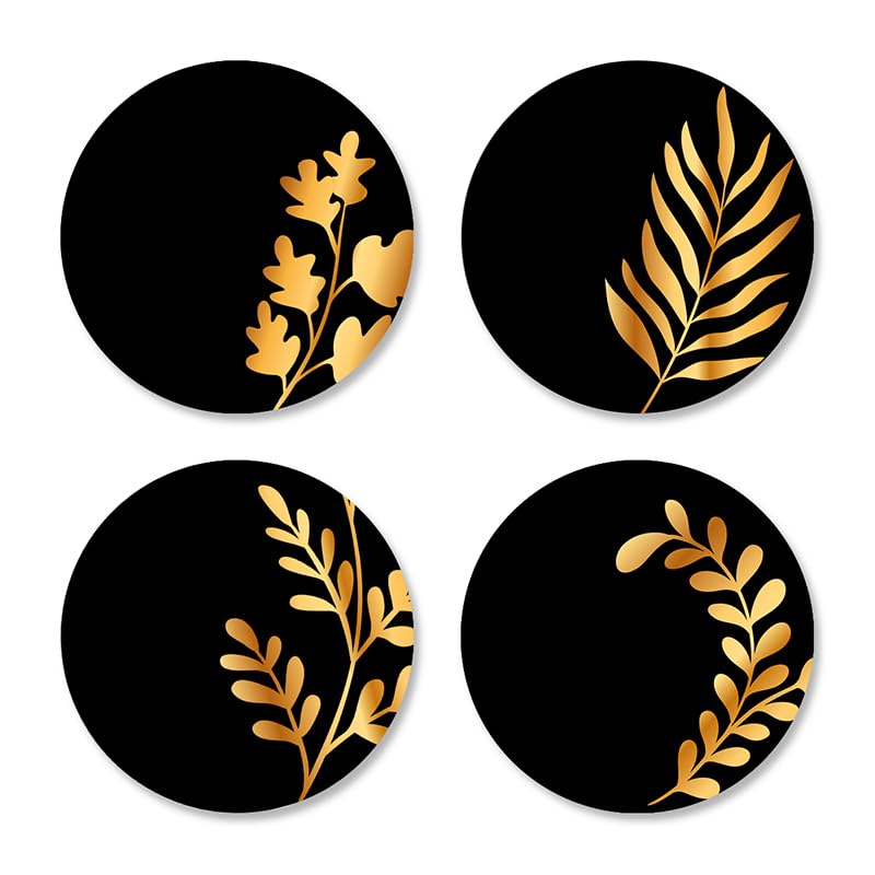 Vibrant Designer Printed Wooden Coasters 3.5x3.5 Inch (Set of 4) | Elegant Table Decor, Tea Coffee Mug Glass Mat