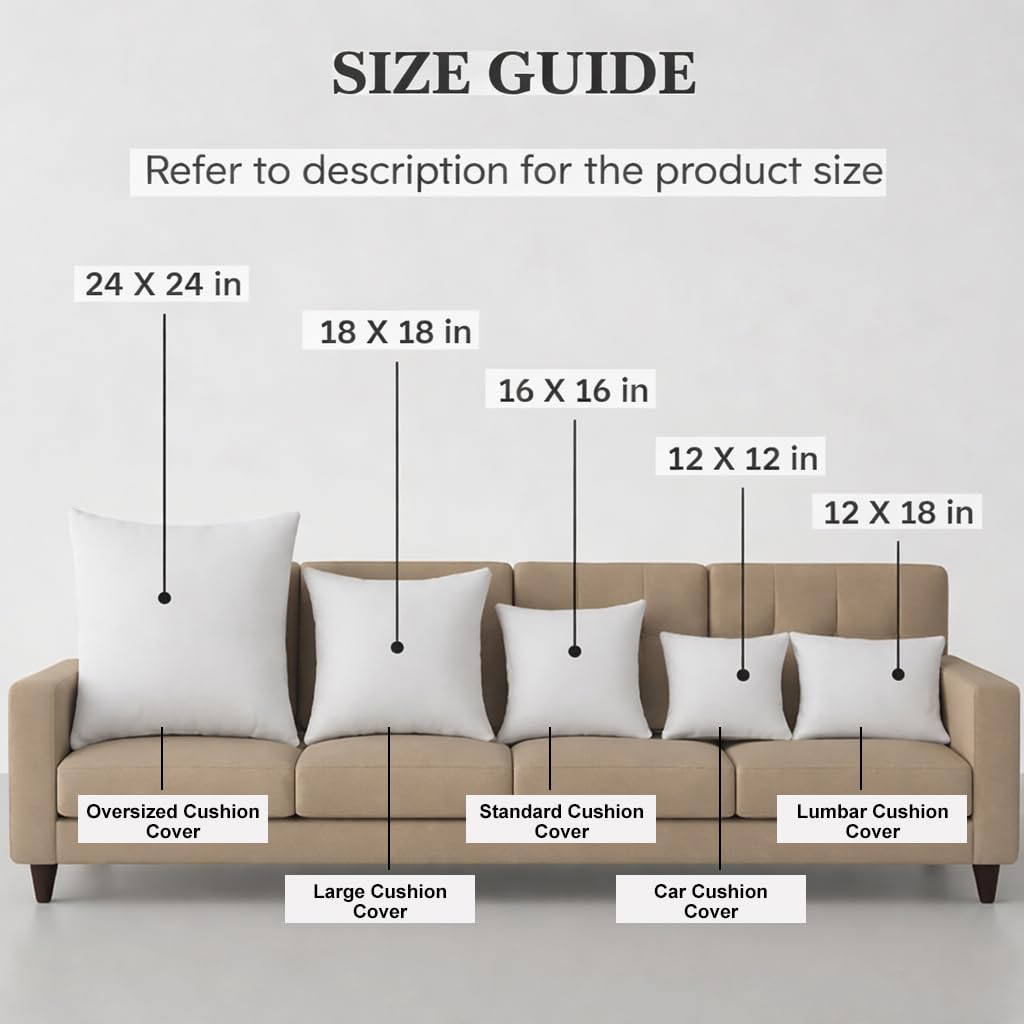 Decorative Jute Cushion Covers – Cat Print Pillow Cases – Indoor and Outdoor Decor – 16x16 Inch Set of 2