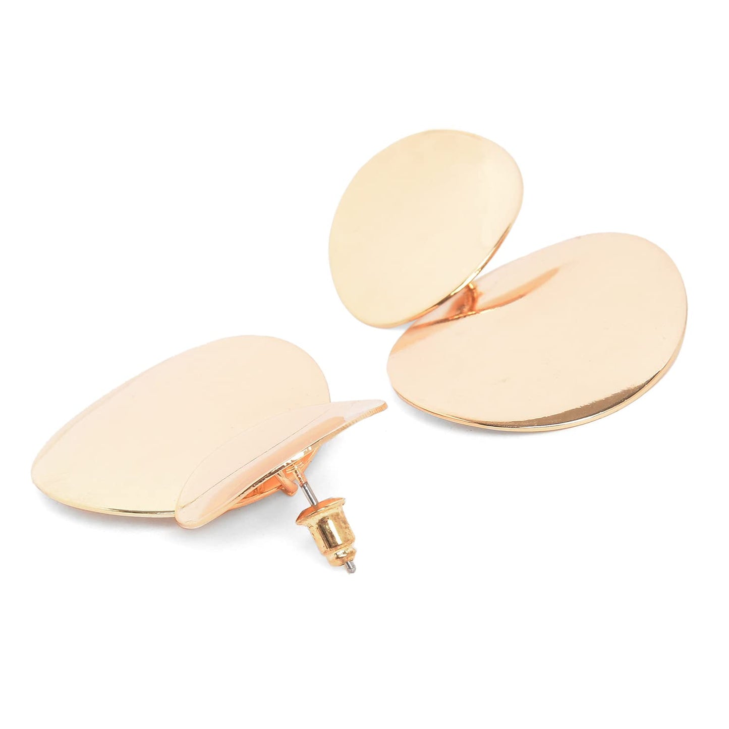 Modern Statement Drop Earrings – Fashion Jewelry – Brass Gold Plated – Light Weight