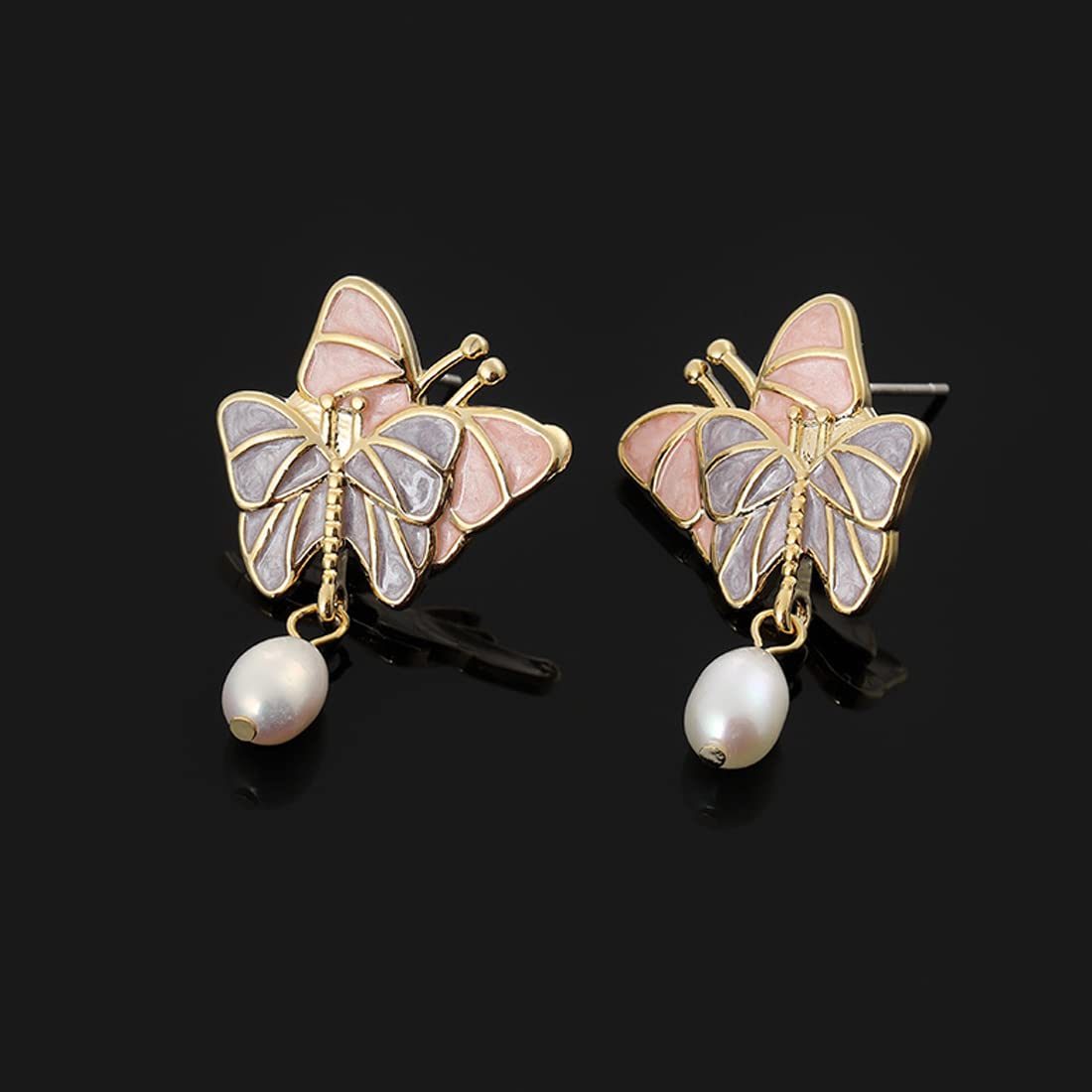 Butterfly Drop Earrings – Gold Plated Fashion Jewellery – Women's Accessory Line – Retail Stock