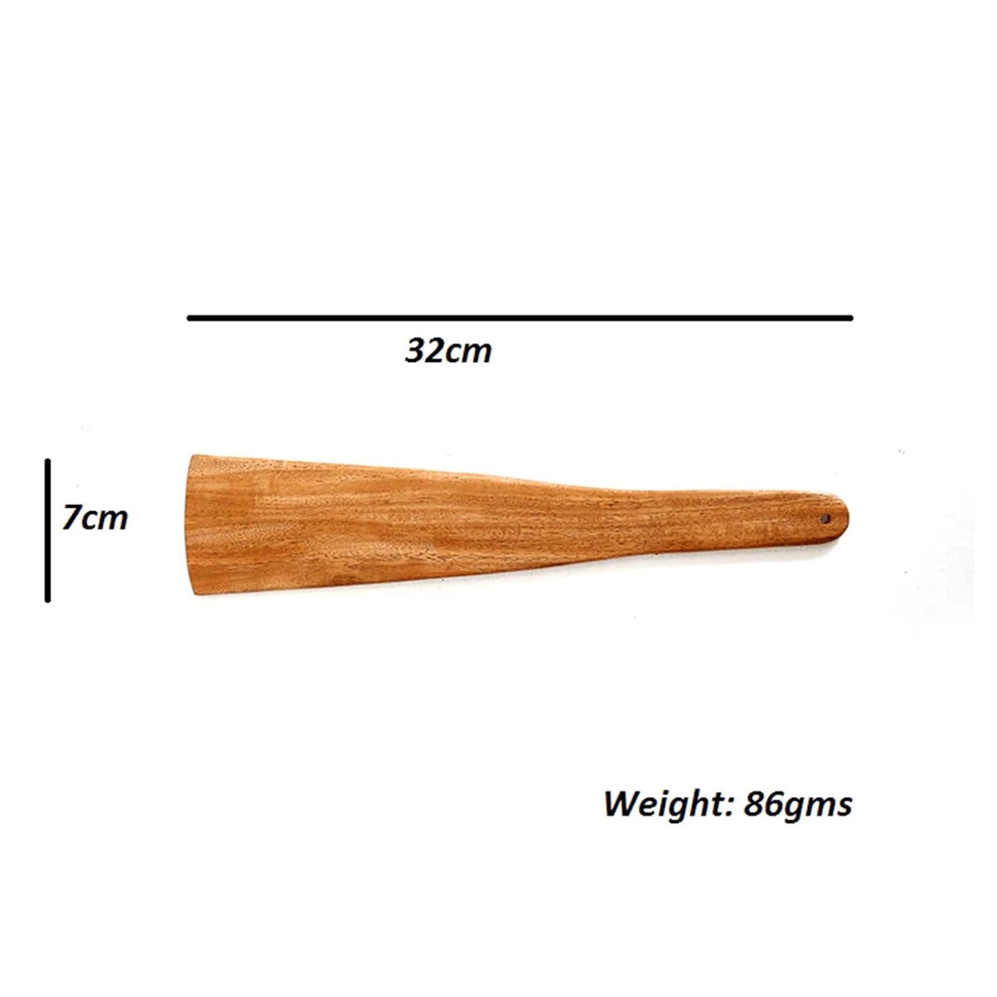 Wooden Flip Spatula Ladle Set – Kitchen Utensils – Neem Wood, Scratch-Free – Set of 4, 37cm