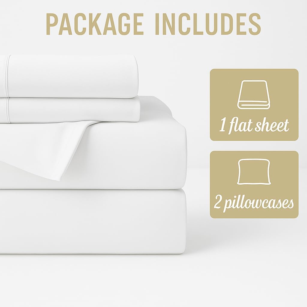 Bedsheet Set - Glace Cotton 220 TC - King Size (90x90") - 3-Piece Pack