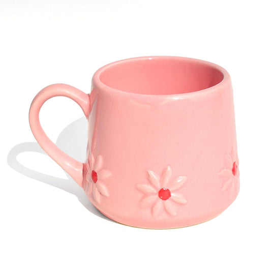 Pink Lily Ceramic Mug – Handcrafted Coffee & Tea Mug – Eco-Friendly – 240 ML