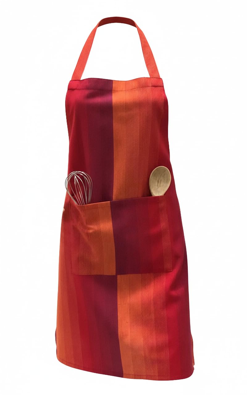 Kitchen Apron – Adjustable Bib Apron – Durable Cotton Blend with Centre Pocket – 60x85cm (Pack of 1)