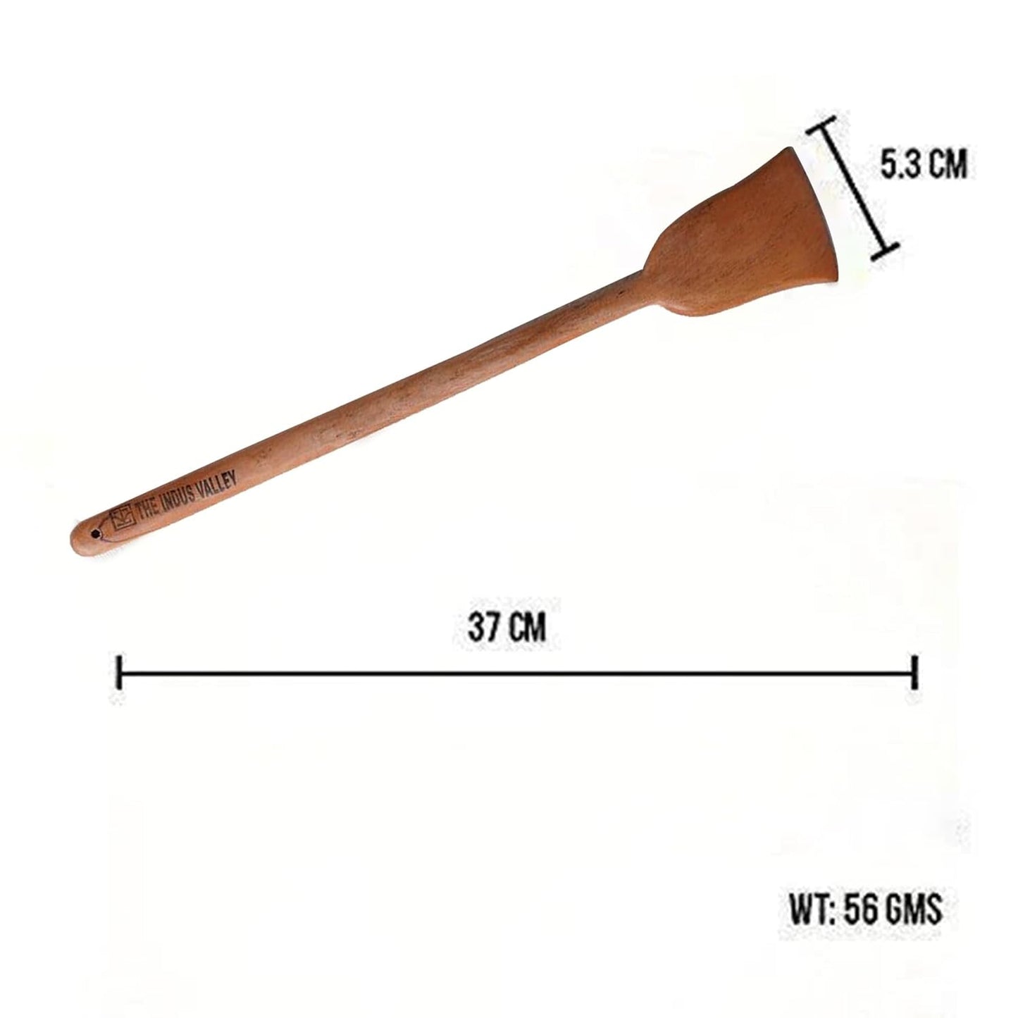 Wooden Flip Spatula Ladle Set – Kitchen Utensils – Neem Wood, Scratch-Free – Set of 4, 37cm