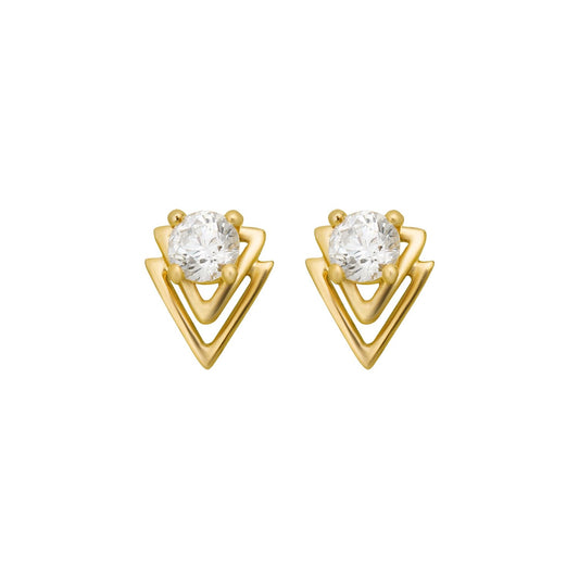 Contemporary Sterling Silver Earrings – Fashion Jewelry – 18K Gold Vermeil Micron Plated – Hypoallergenic