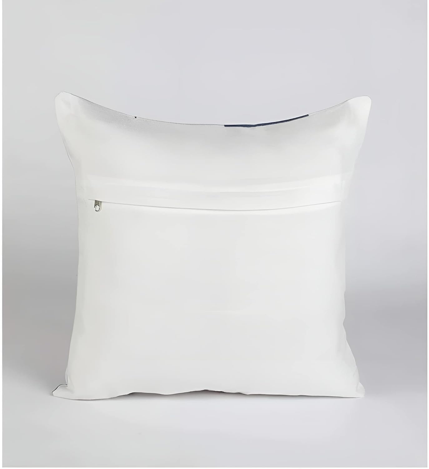 Designer Printed Decorative White Jute Cushion Covers 18x18 Inch Set of 3 | Throw Pillow Covers for Sofa Couch Bed Home Decor