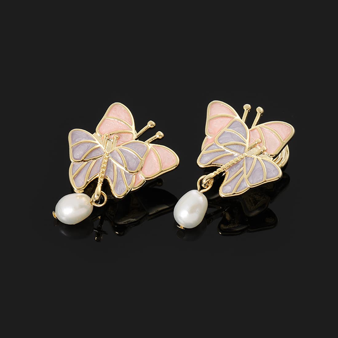 Butterfly Drop Earrings – Gold Plated Fashion Jewellery – Women's Accessory Line – Retail Stock