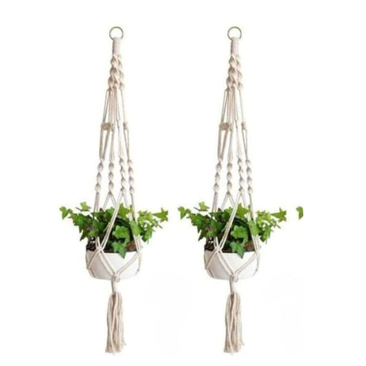 Decorative Hanging Macrame Hanging Planter - 2pc Set