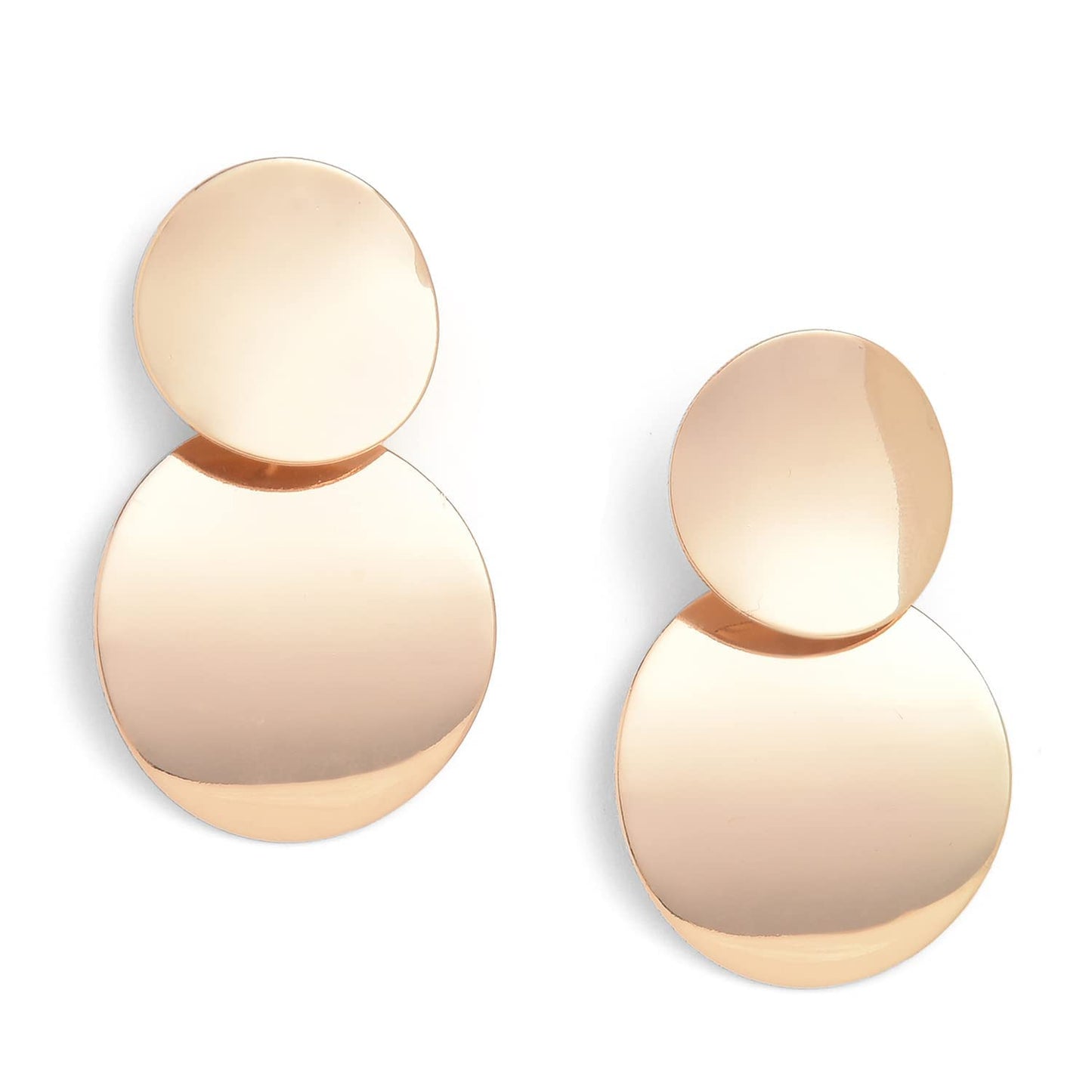 Modern Statement Drop Earrings – Fashion Jewelry – Brass Gold Plated – Light Weight
