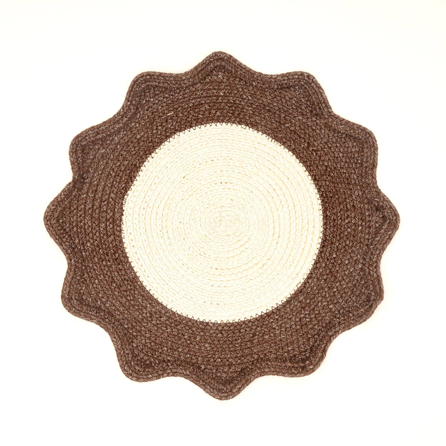 Brown Polyester Braided Placemat – Elegant Dining Mat