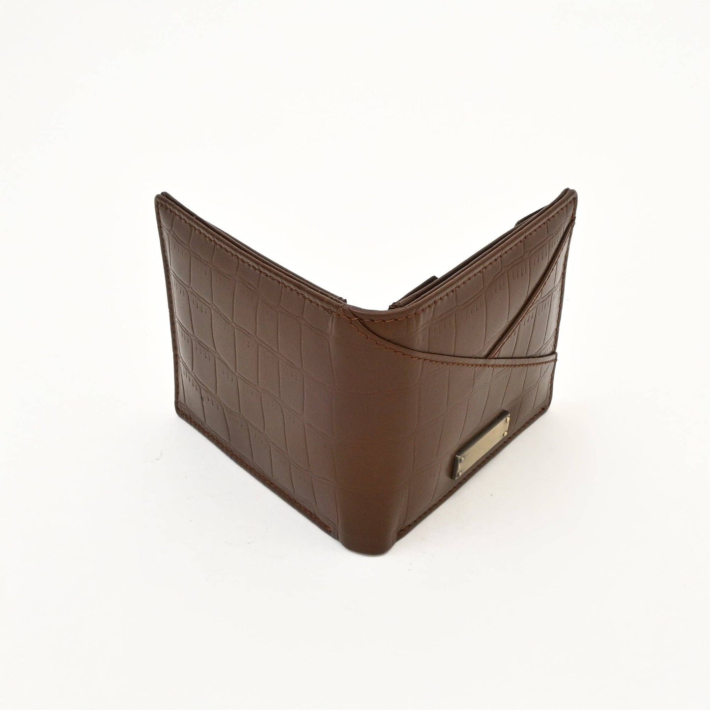 Leather Wallet Stylish Brown Croc-Embossed Men’s Wallet