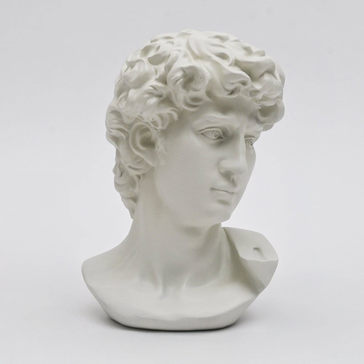 Ivory Monochrome Classical Bust Sculpture in Matte Resin