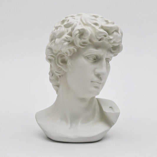 Ivory Monochrome Classical Bust Sculpture in Matte Resin