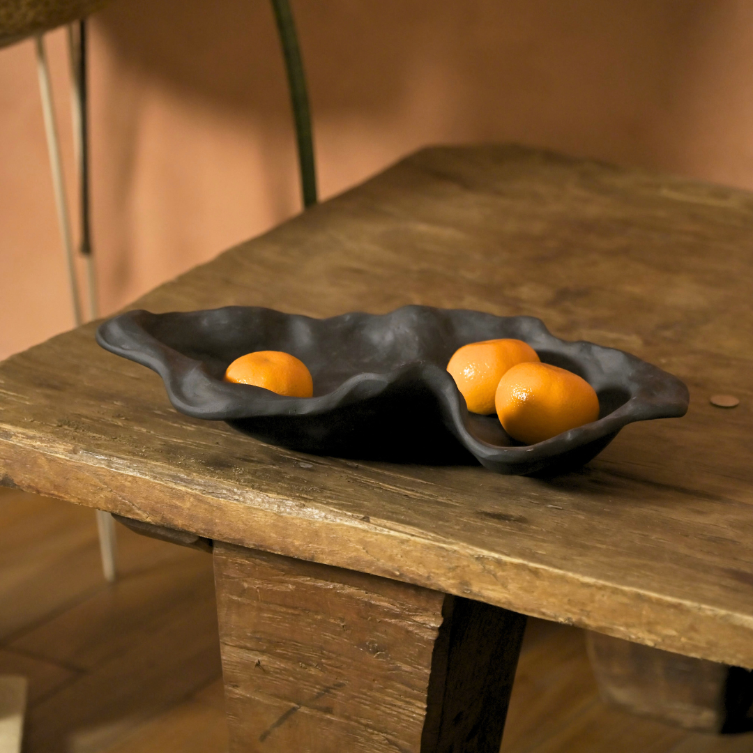 Recycled Marble Dust Serving Bowl - Food-Safe