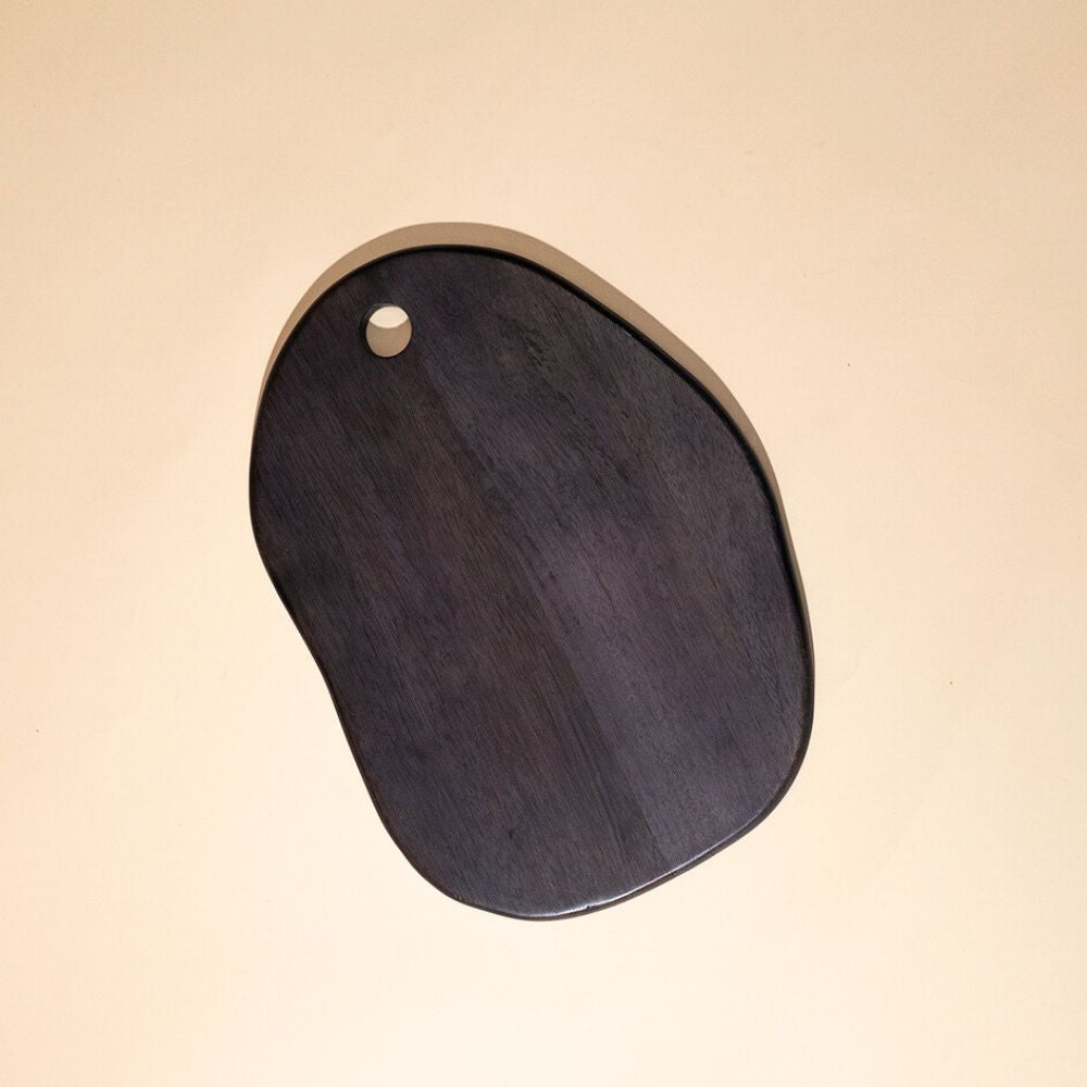 Black Wash Mango Wood Serving Tray - 32.5x23cm