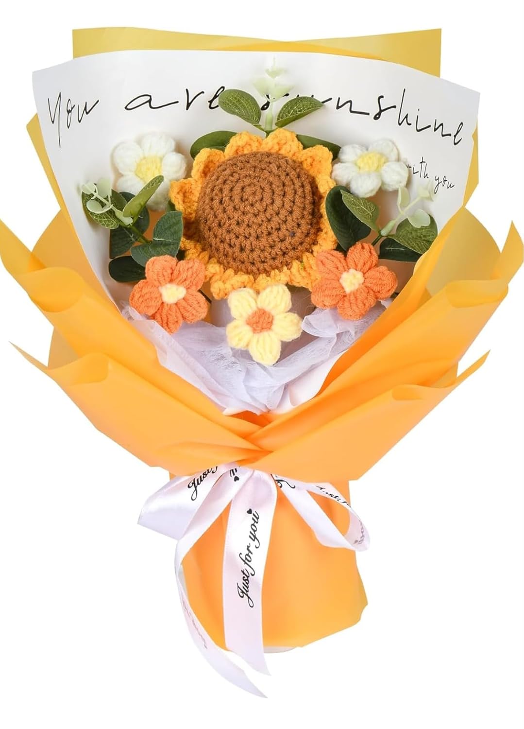 Hand-Crocheted Flower Bouquet – Everlasting Floral Decor – Cotton Thread – Single Bunch