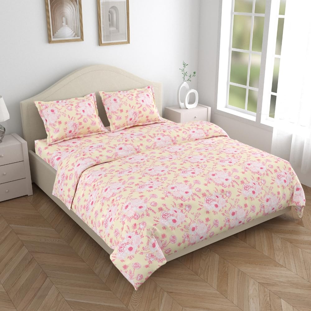 Double Bed Bedsheet Set - Ultrasoft Cotton - Queen Size | 3-Piece