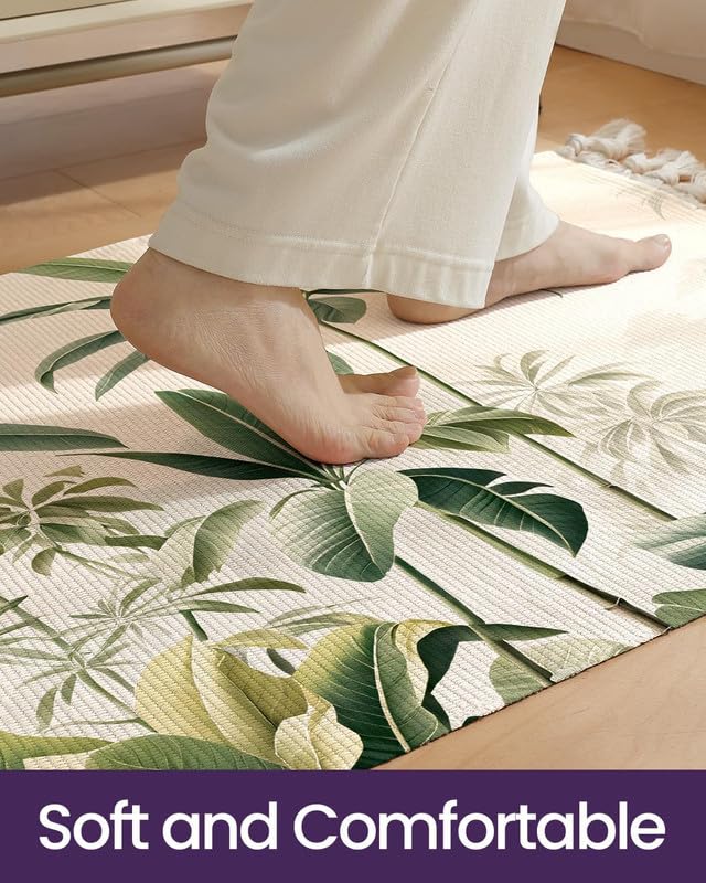 Modern Printed Hand Woven 100% Cotton Washable 2x5 ft Bedside Runner | Living Room, Bedroom, Kitchen Carpet Rug