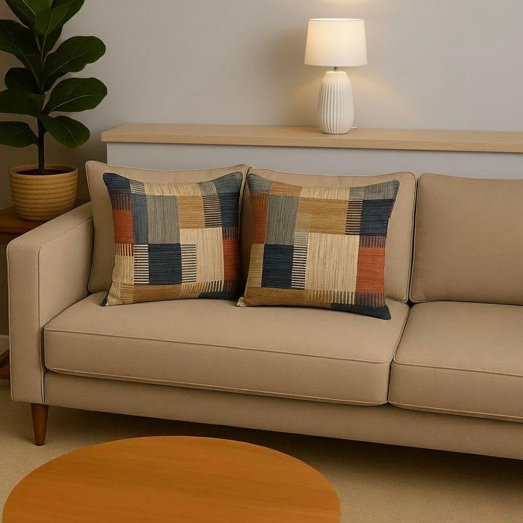 Patterned Decorative Cushion Case - Natural Cotton