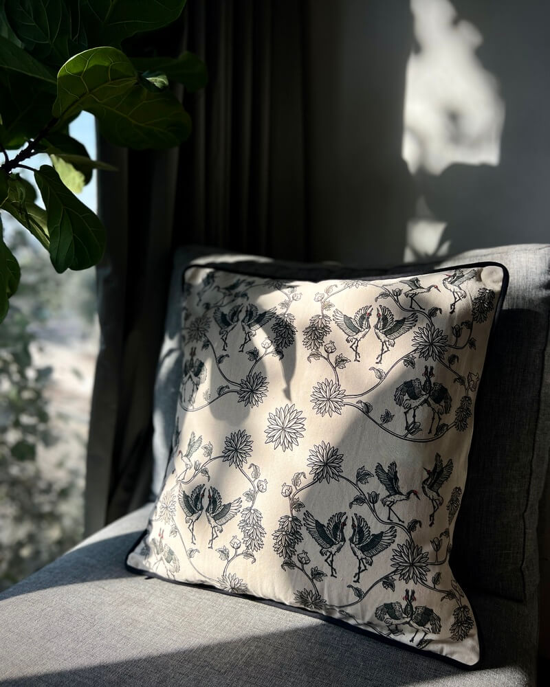 Trung-Trung Karpo | Stork Dance Cushion Cover