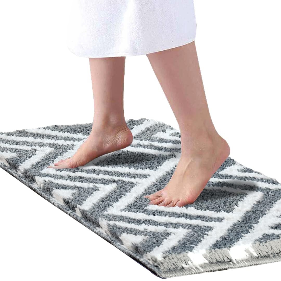 Super Soft Microfibre 2000 GSM Bath Mat 40x60 cm Pack of 1 | Absorbent Anti Skid Door Floor Mat Home Bathroom Kitchen