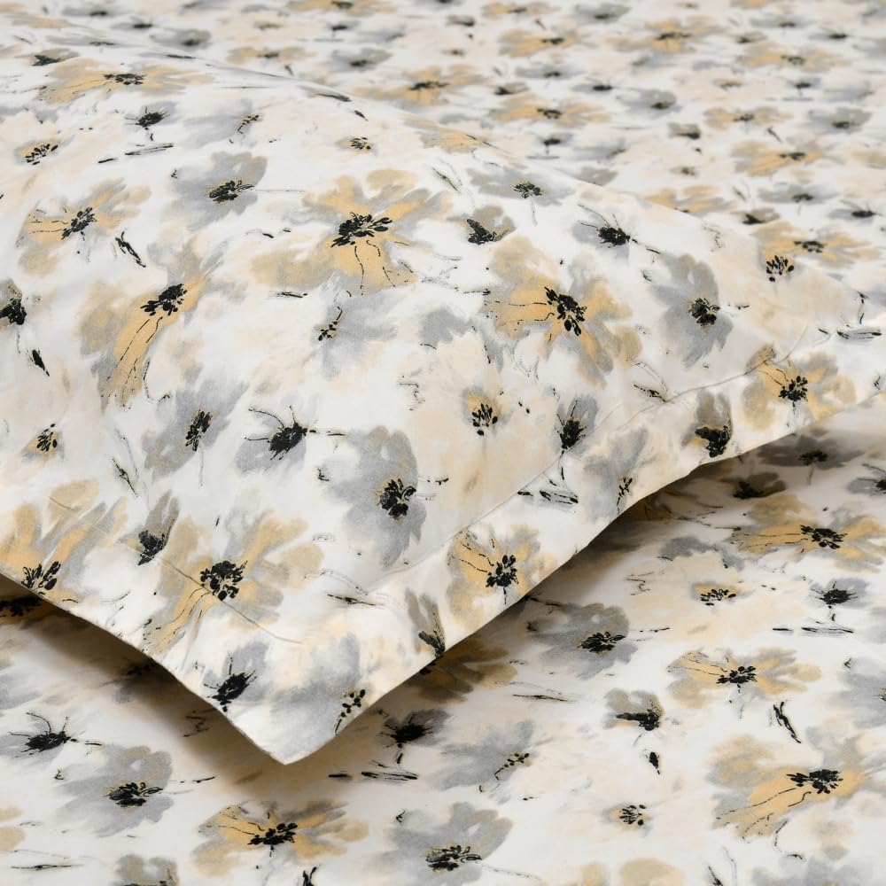 Double Bed Bedsheet Set - Ultrasoft Cotton - Queen Size, 2 Pillow Covers | Fade-Resistant