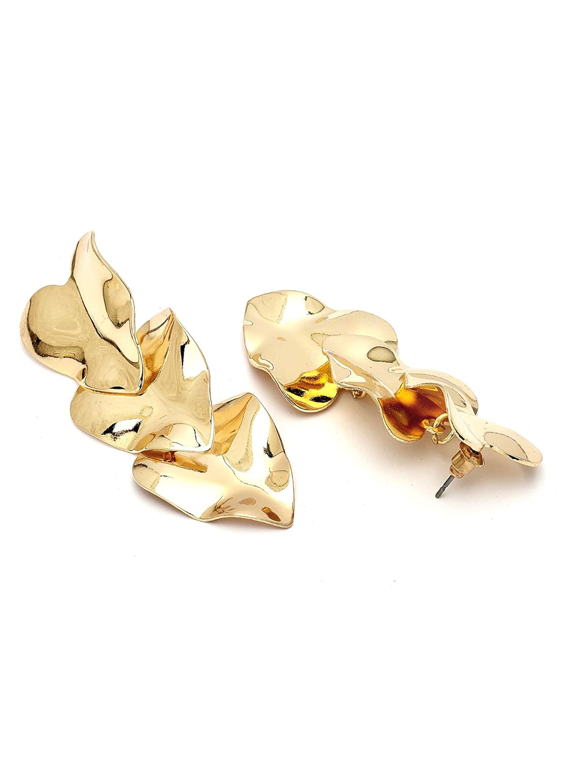 Heart Shape Drop Earrings – Women's Jewellery – Gold Plated Dangle Style