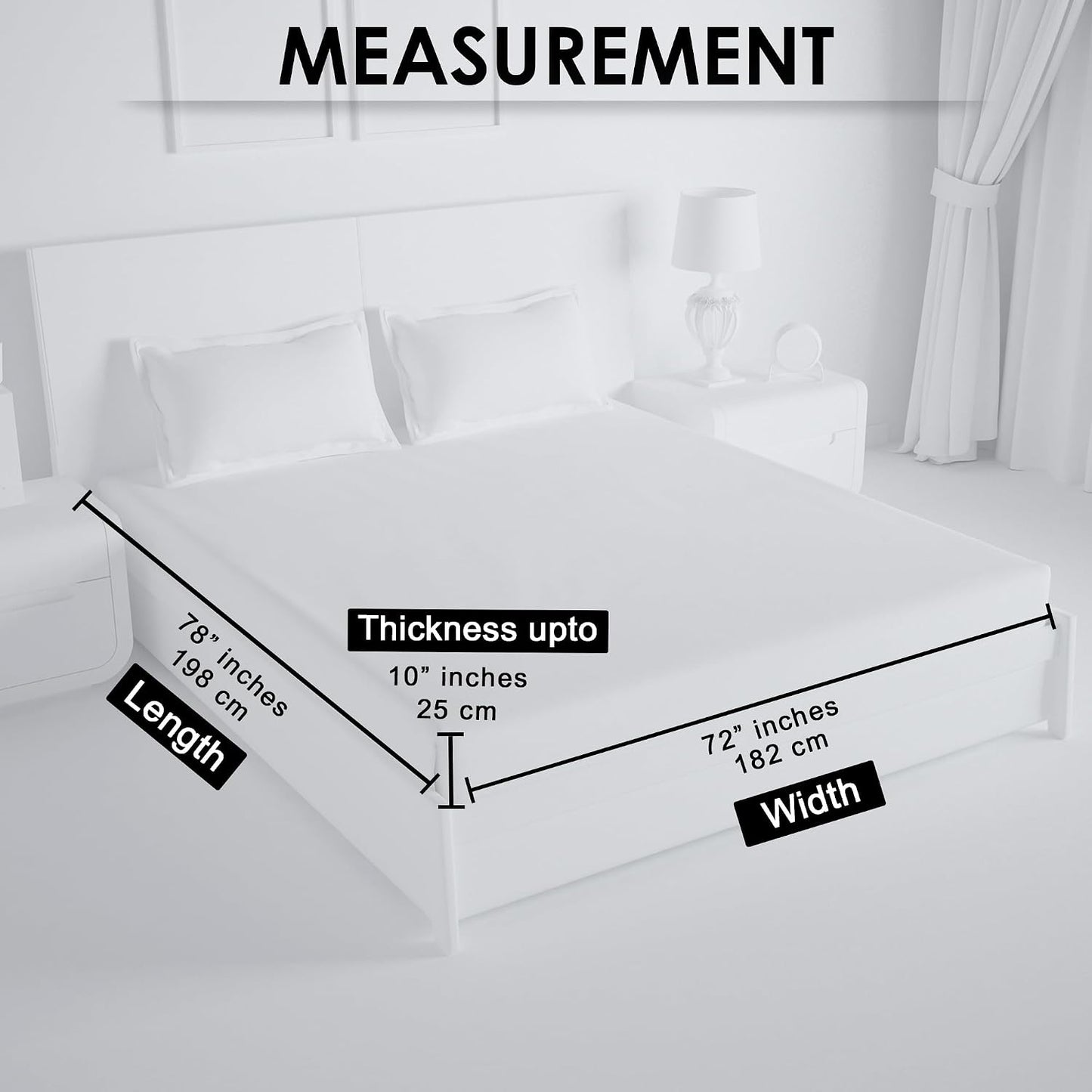 Bedsheet | Cloud Cotton Elastic Fitted | King, 250x270cm, 3-Pc
