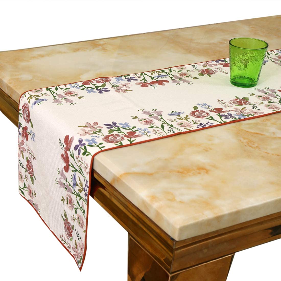 Floral Printed Cotton Dining Table Runner Anti-Skid 13x72'' (4 & 6 Seater) | Home Kitchen Dining Decor