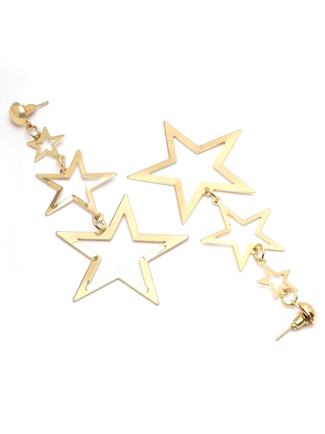 Graduating Star Dangler Earrings – Gold Plated Fashion Jewellery – Star Design – Retail Pack