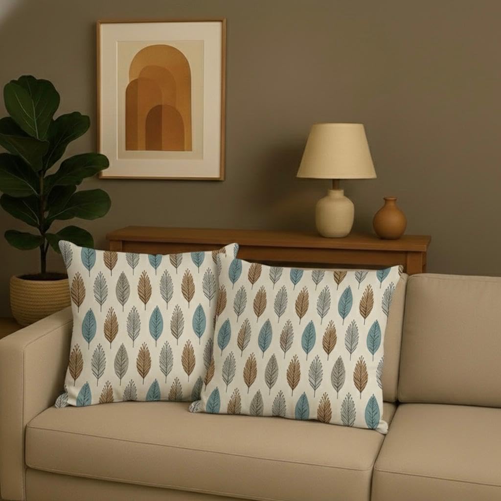 Velvet Cushion Covers – Designer Printed Polyester – Made in India – 20x20 Inch, Set of 3