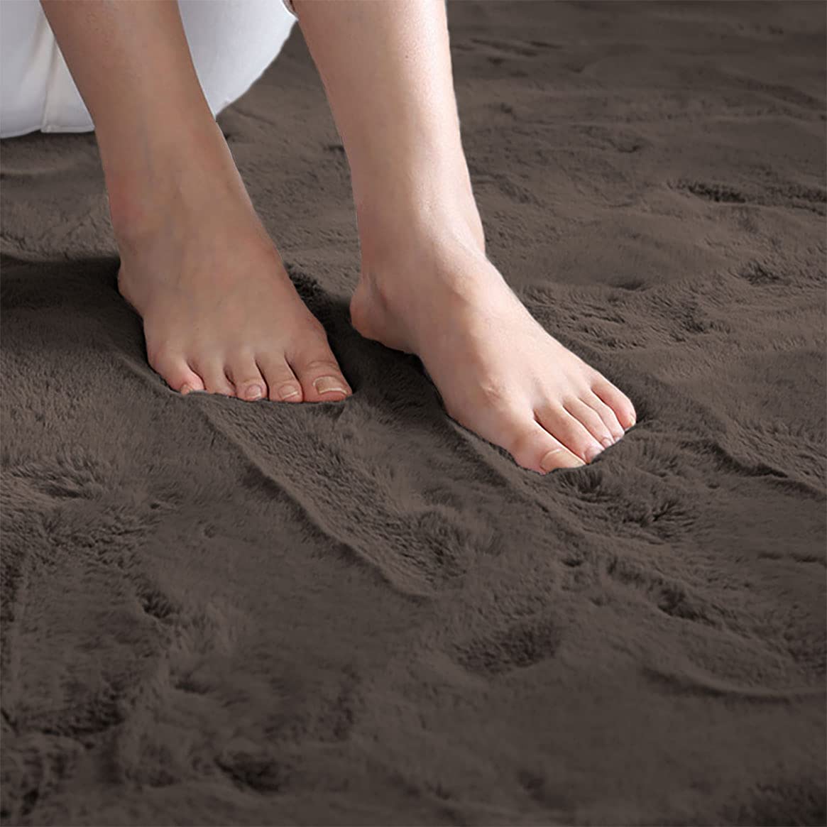 Super Soft Rabbit Fur Anti-Slip Washable Bath Mat 40x60 cm | Bathroom Bedroom Door Mat