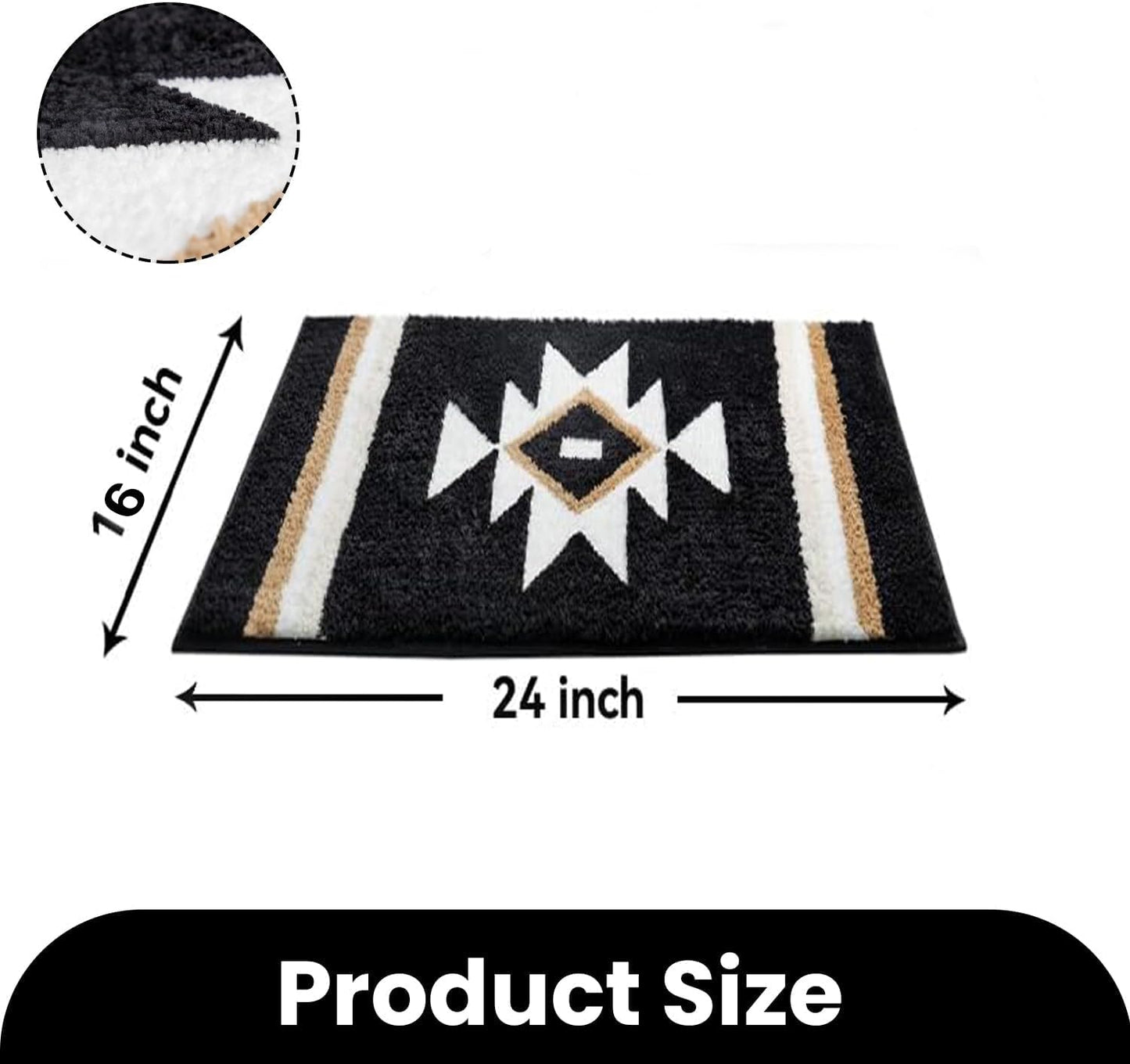 Abstract Cute Non-Slip Washable Bath Rug Mat for Bathroom, Entryway, Pet | Quick Dry Home Floor Decor