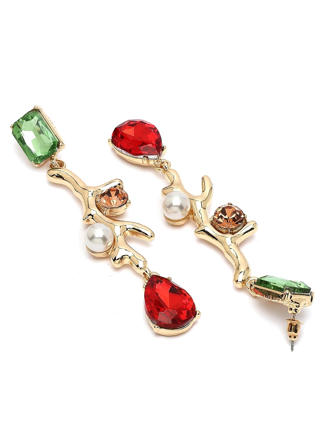 Contemporary Drop Earrings – Gold-Plated Fashion Jewellery – Women's Retail Accessories