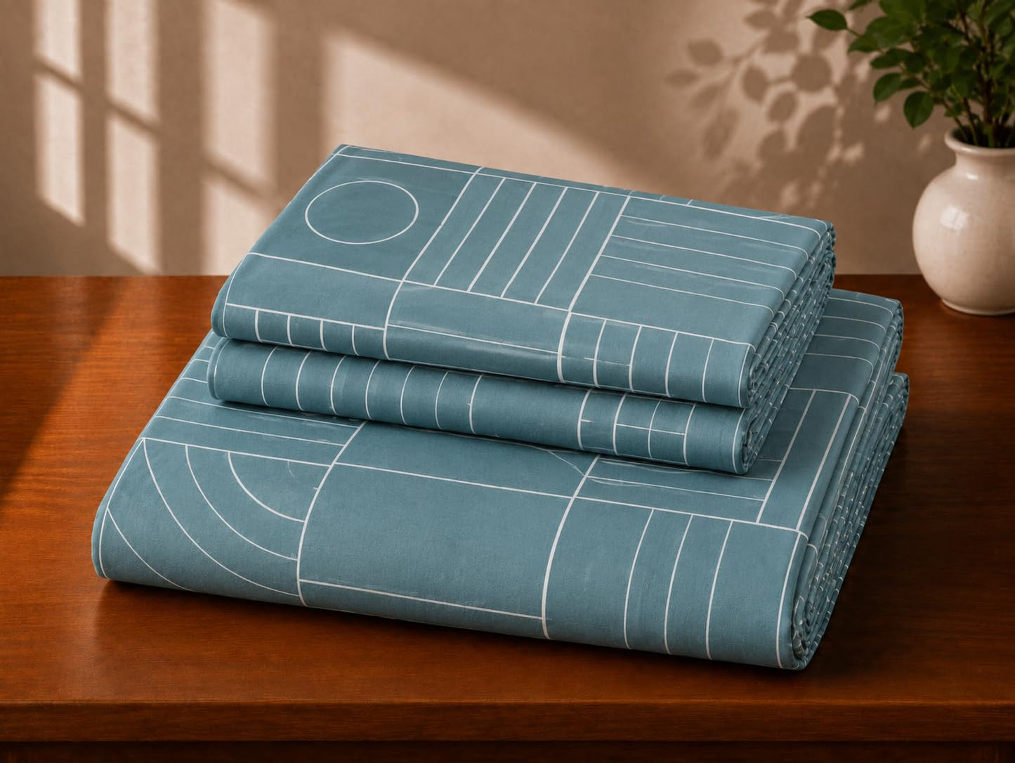 Bedsheet | Polycotton Blend Elastic Fitted | King 198cm x 182cm 3-Piece Set