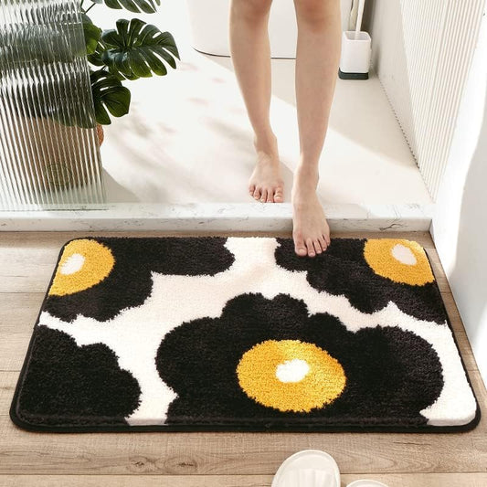 Cute Abstract Non-Slip Washable Bath Mat Rugs 16x24 & 20x32 inch | Quick Dry Floor Mat, Home Decor