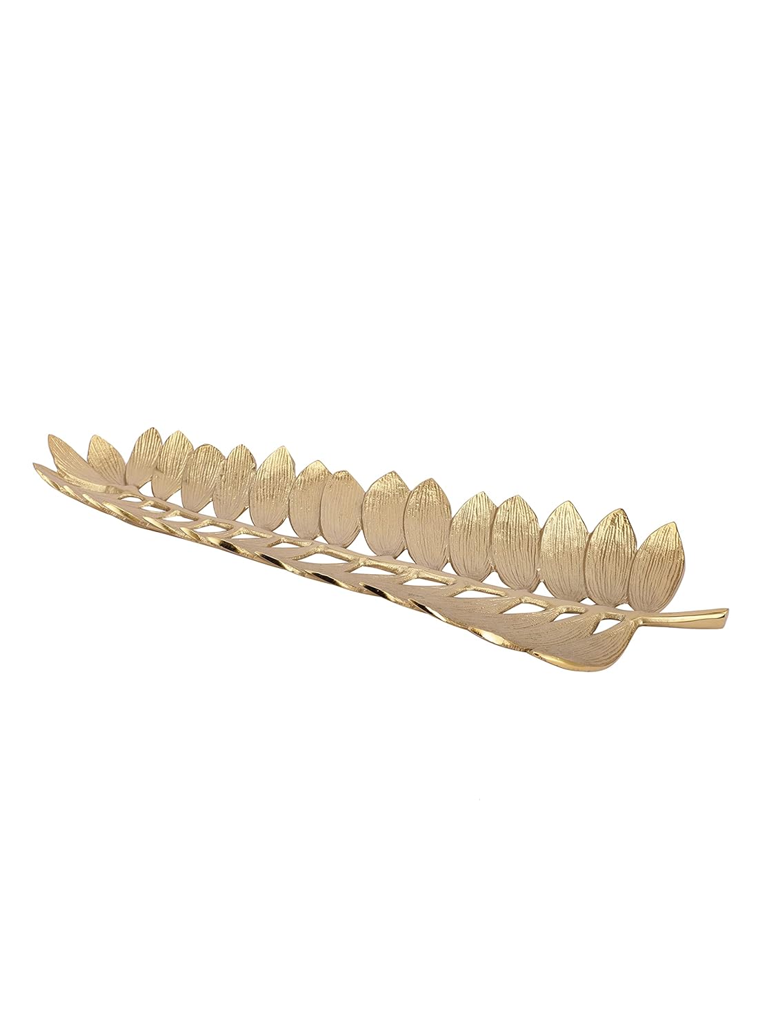 Plateau de service décoratif à la feuille d'or – Plat de table – Métal durable – 50 cm