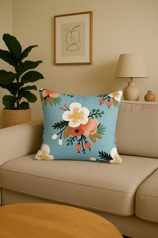 Velvet Cushion Cover – Decorative Throw Pillow Covers – Printed Polyester Velvet – 20x20 Inch, Set of 3