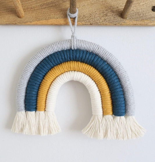 Handcrafted Cotton Rainbow Hanging – Nursery & Kids Room Decor – 7.9x7.9 Inch