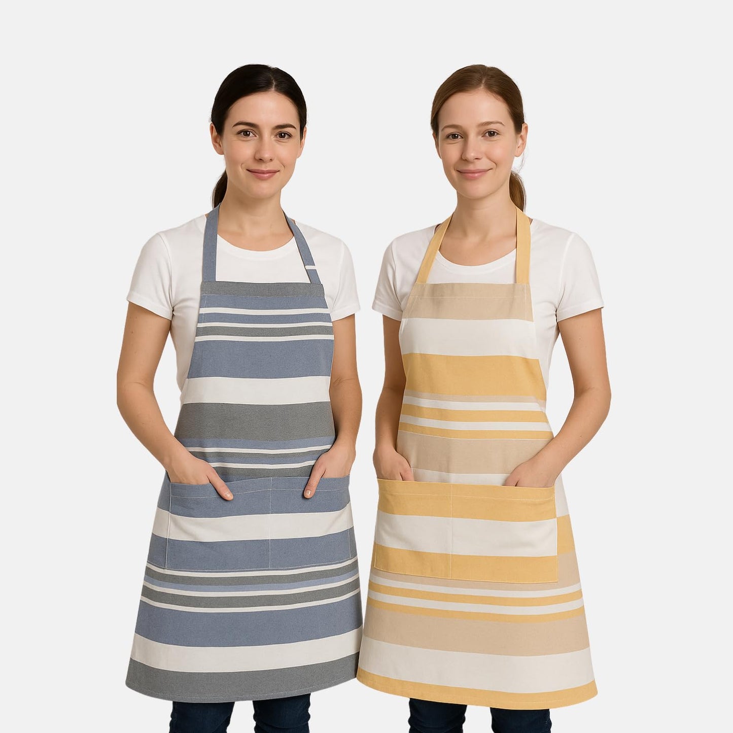 Unisex Cooking Apron – Kitchen Apron – Waterproof Polyester Blend – Dual Front Pockets