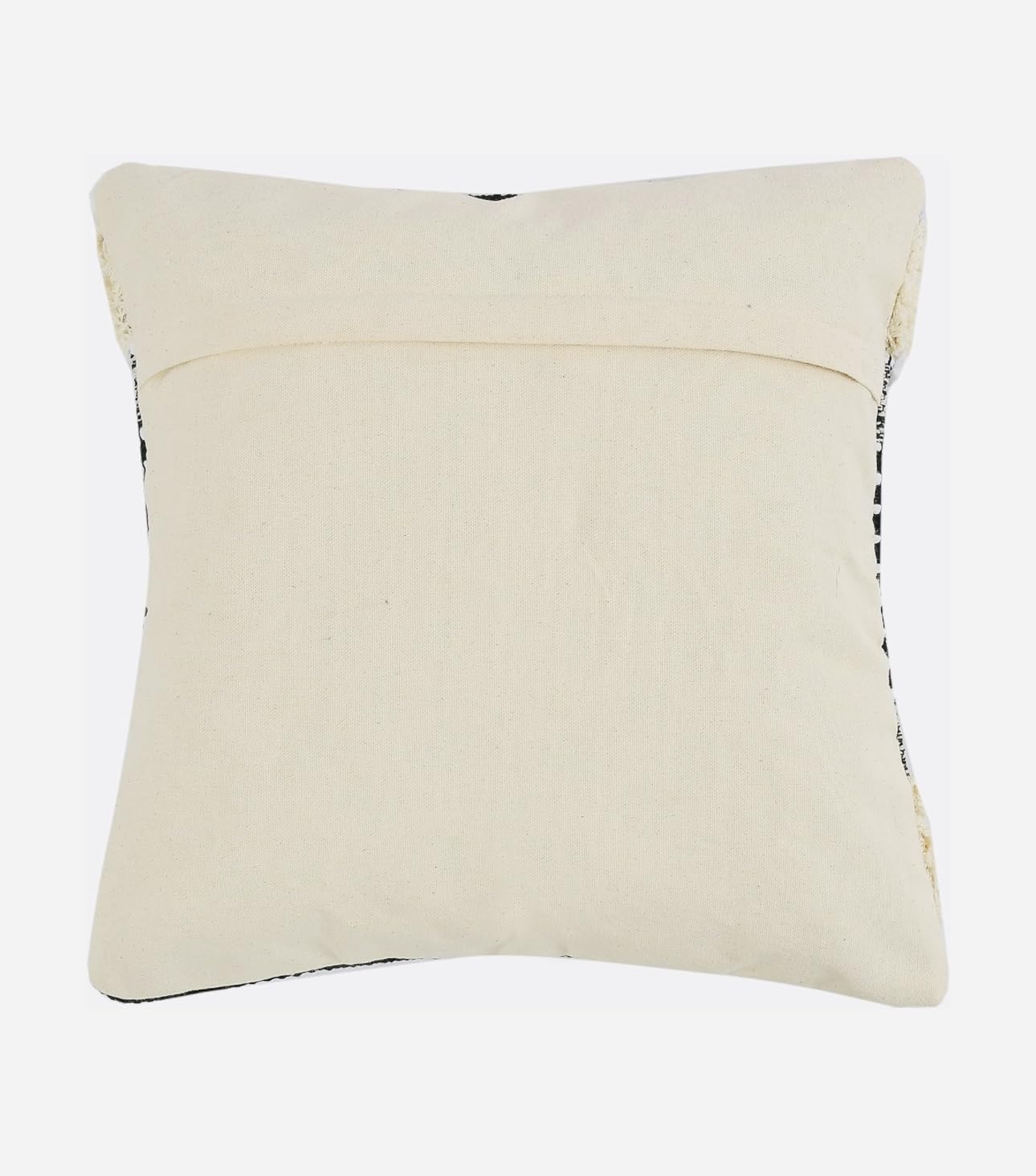 Hand Crafted Bohemian Pit Loom Cushion Cover 18x18" - Set of 1 | Boho Couch Pillow Case for Living Room Decor