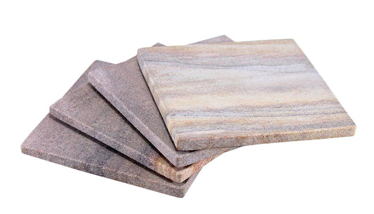 Coasters Set of Natural Stone - Natural Water Absorbent, Unique Table Coaster Set (Set of 4)
