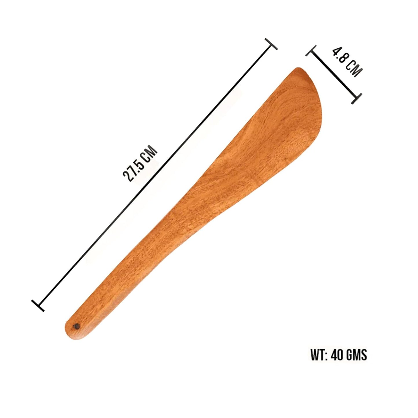 Wooden Flip Spatula Ladle Set – Kitchen Utensils – Neem Wood, Scratch-Free – Set of 4, 37cm