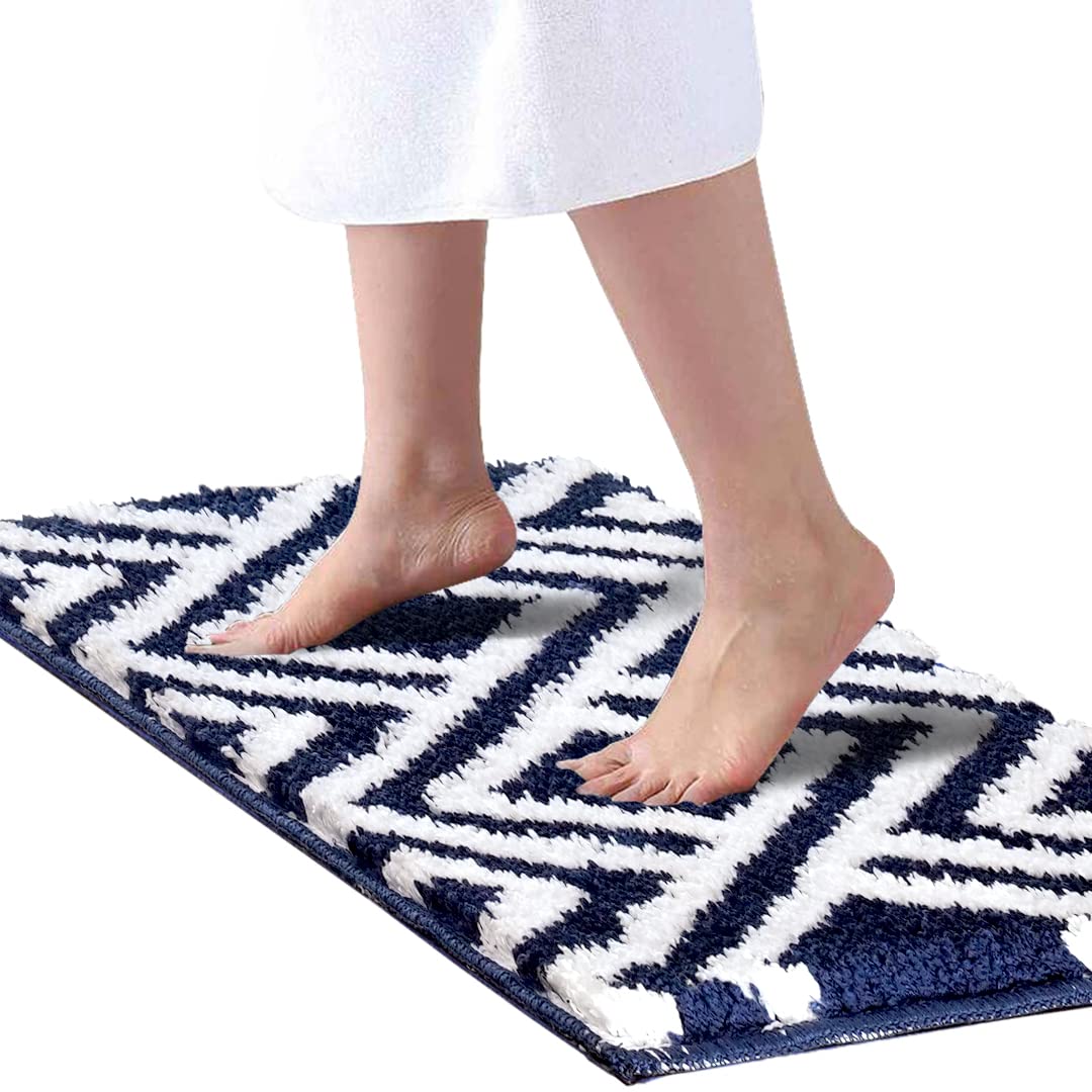Egyptian Super Soft Solid Microfibre 2000 GSM Bath Mat 40x60 cm Pack of 1 | Super Absorbent Anti Skid Door Floor Mat