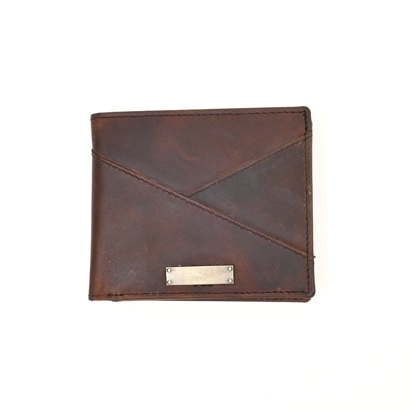 Brown Full-Grain Men’s Wallet with Coin Pocket & 4Slots